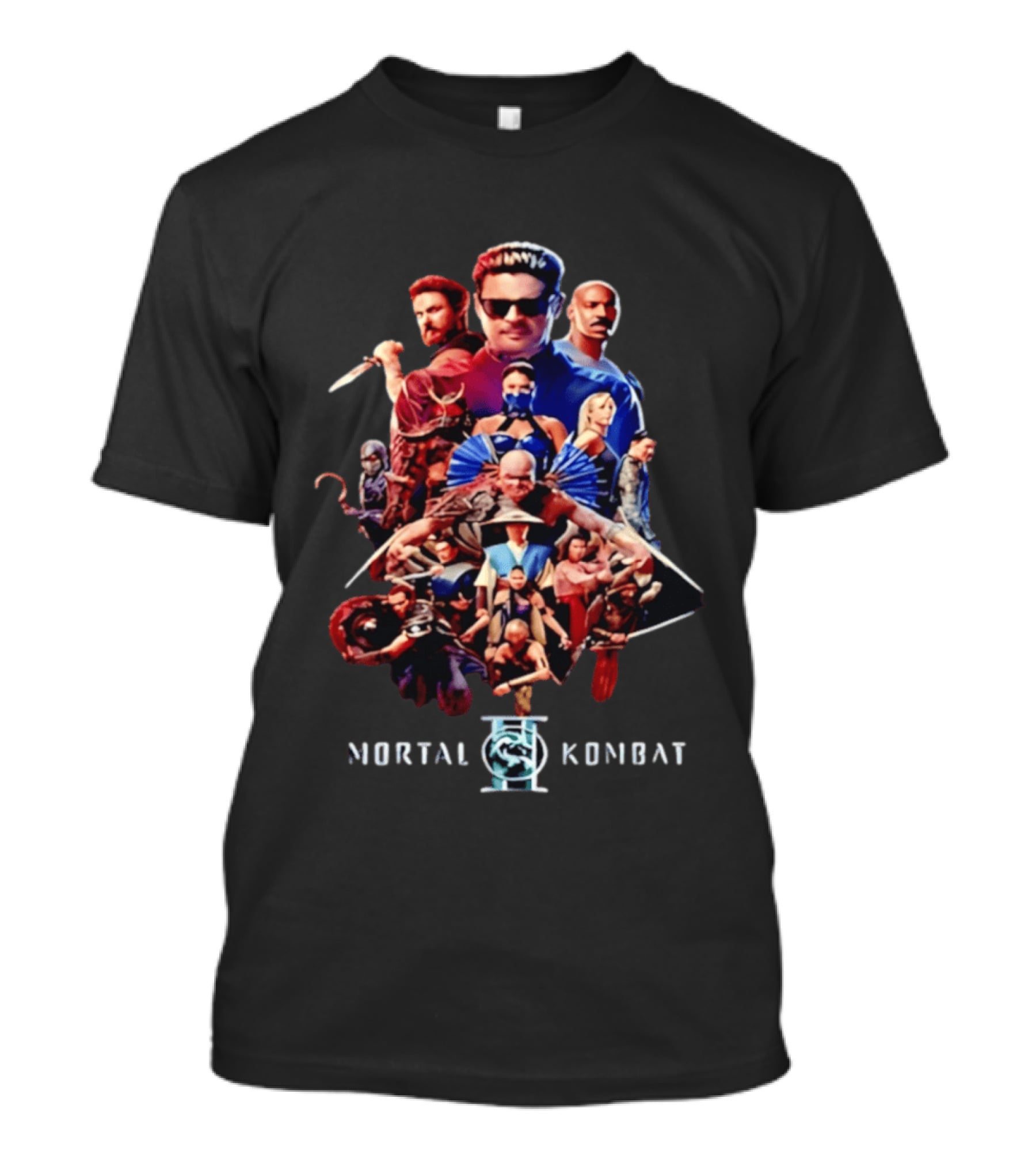 Mortal Kombat II Iconic Characters Collage T-Shirt
