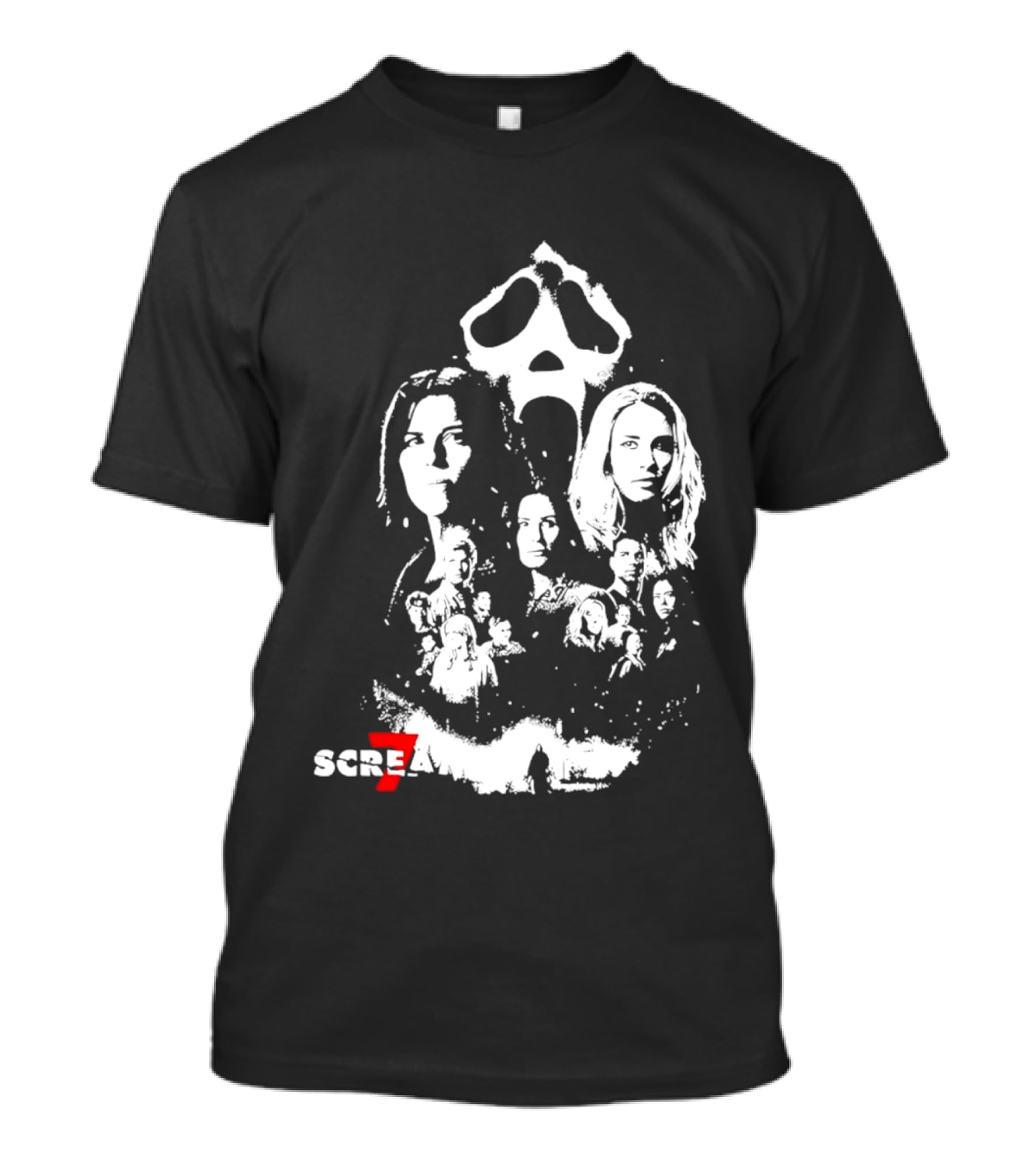 Scream 7 Cinemark Ghostface Mask Faces T-Shirt