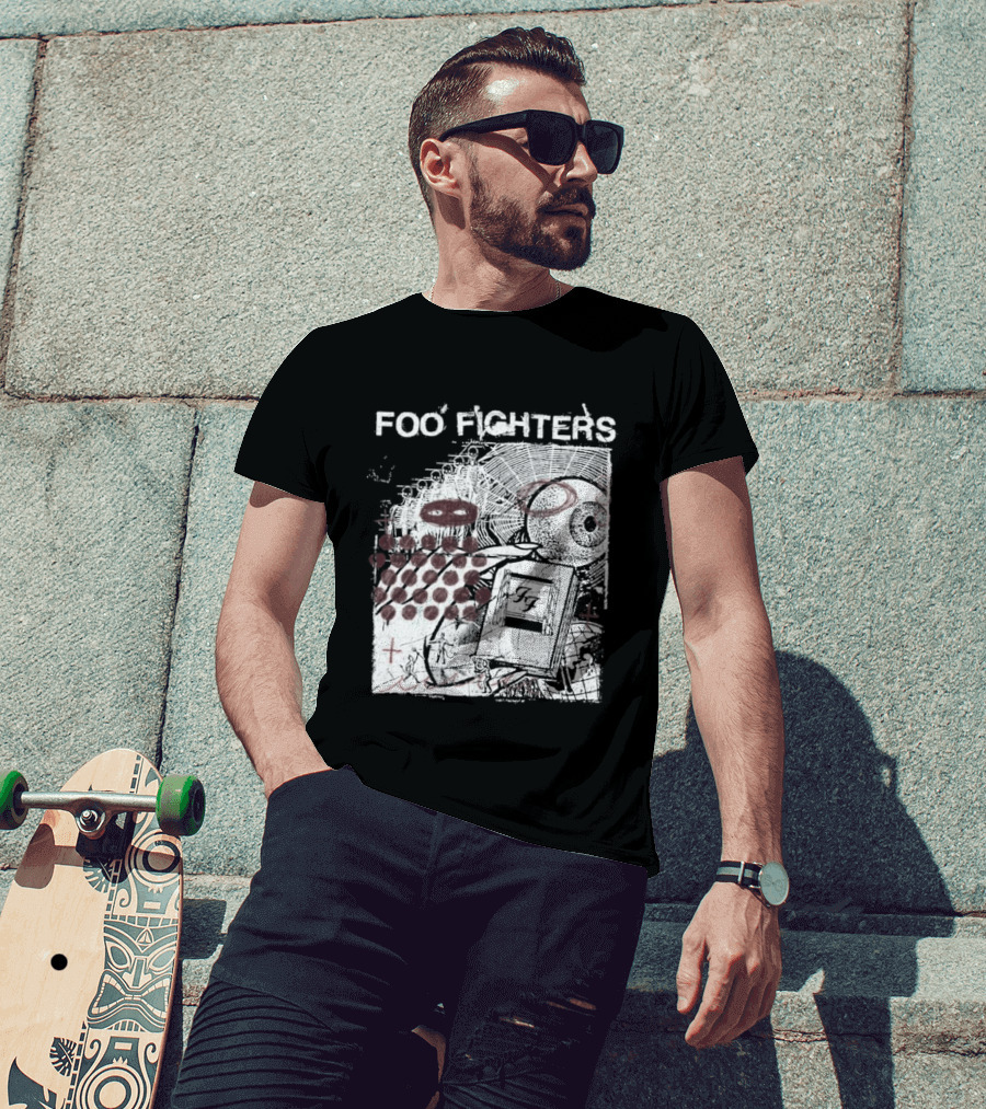 Foo Fighters Your Favorite Toy Album Abstract Pink Geometric T-Shirt
