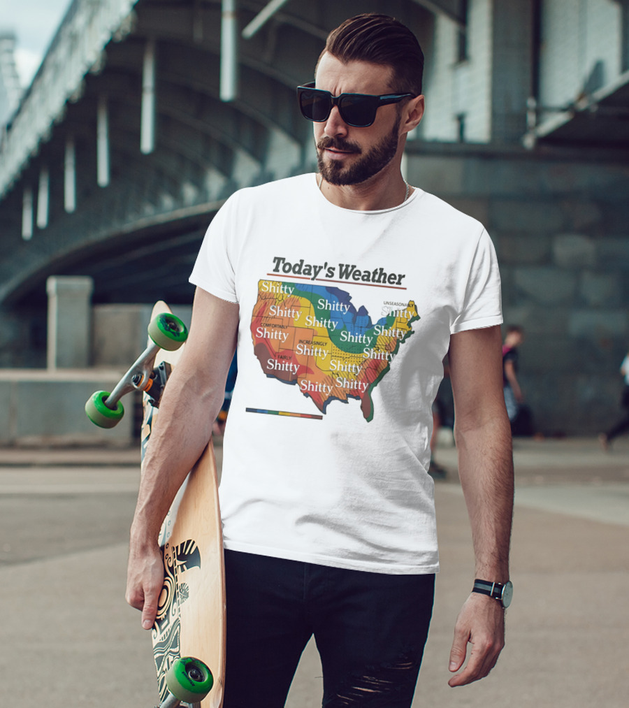Today's Weather Shitty Map Alexander Skarsgard T-Shirt