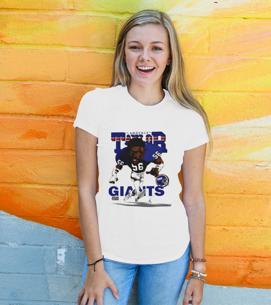 Lawrence Taylor Giants 56 New York 1987 Caricature T-Shirt