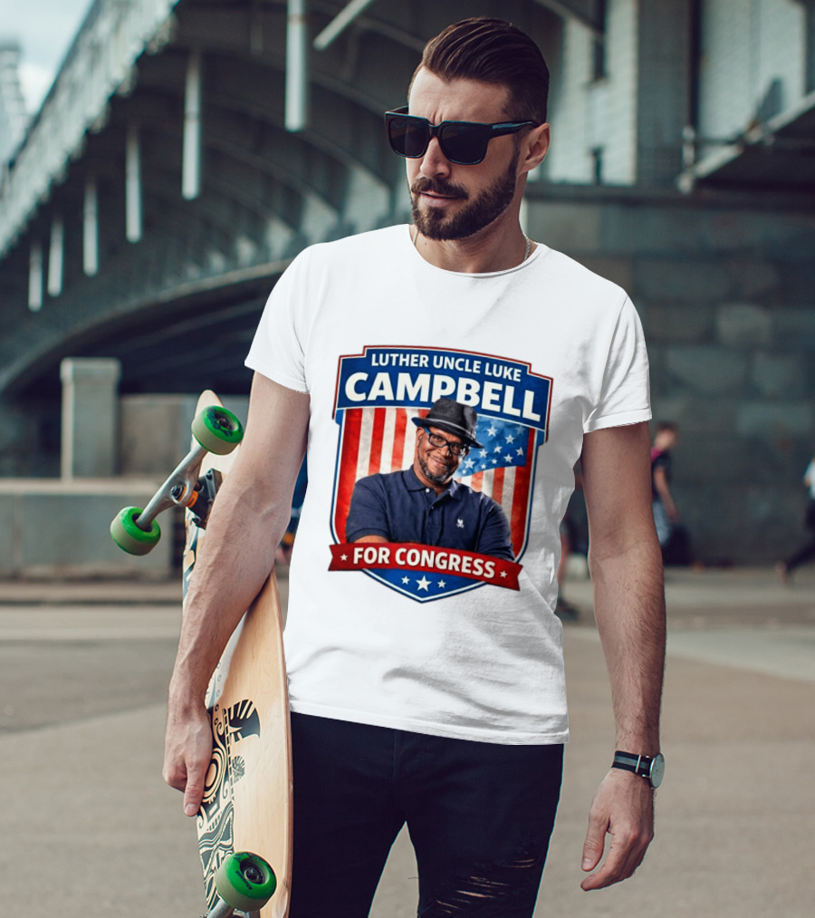Luther Uncle Luke Campbell For Congress American Flag Leadership T-Shirt