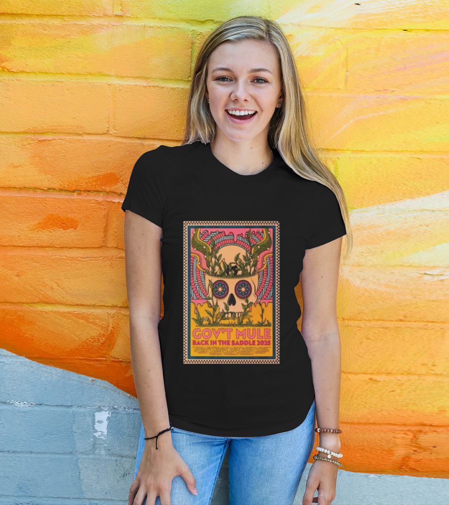 Gov't Mule Back In The Saddle 2025 Skull T-Shirt