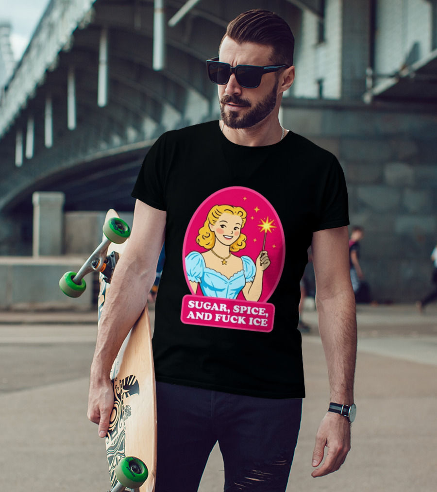 Sugar Spice And Fuck Ice Retro Cartoon Magic Wand T-Shirt