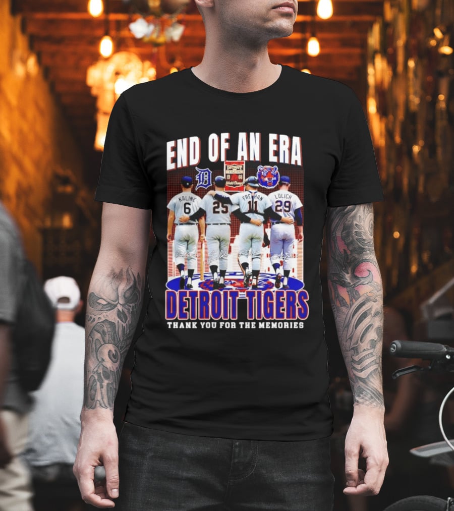 End of an Era Kaline Cash Freehan Lolich Detroit Tigers Thank You for the Memories T-Shirt