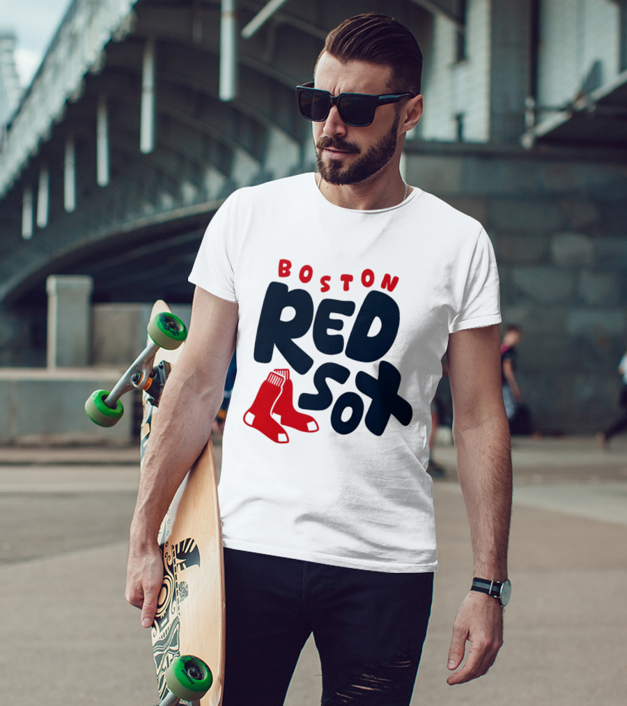 Boston Red Sox Bubble Crew Neck Baseball T-Shirt