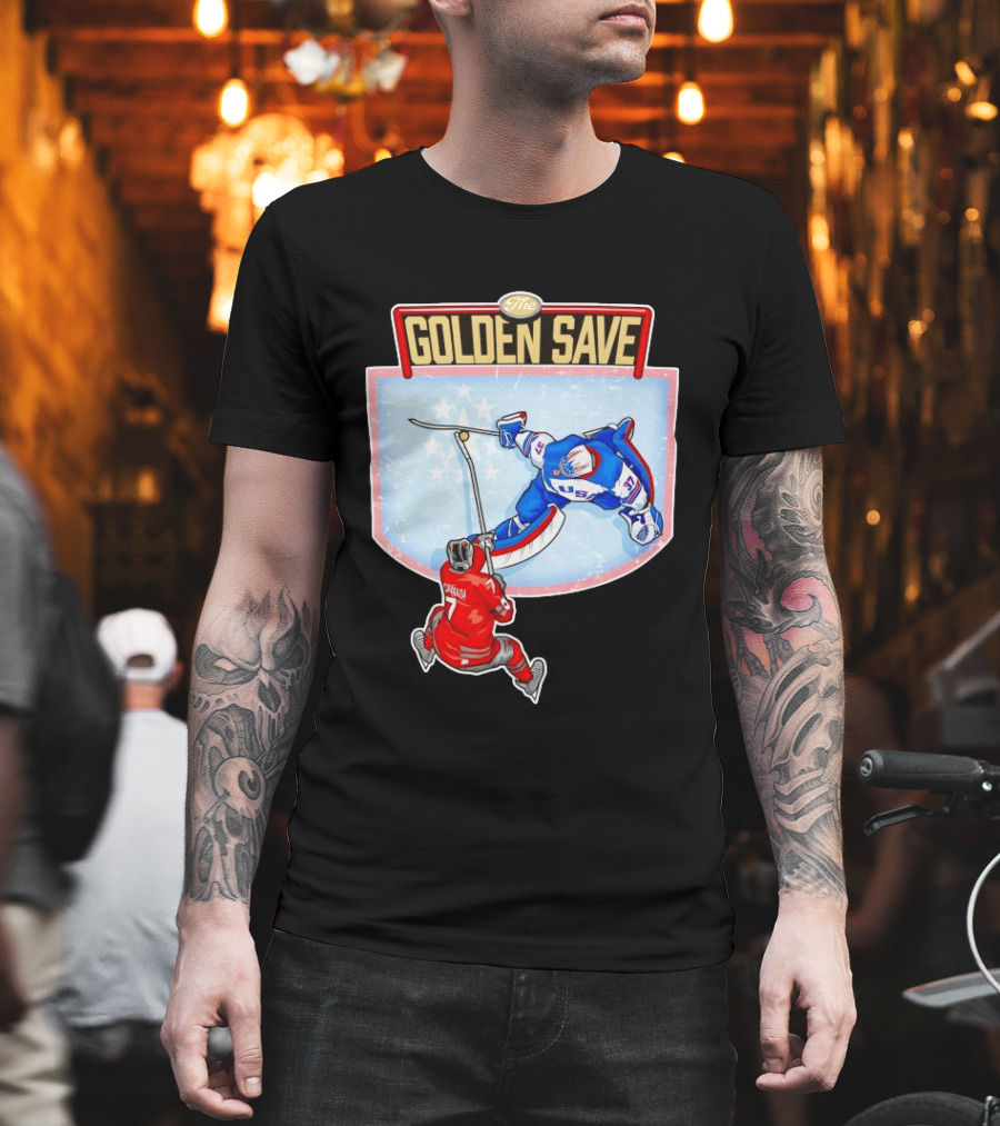 USA Hockey The Golden Save Canada Matchup T-Shirt