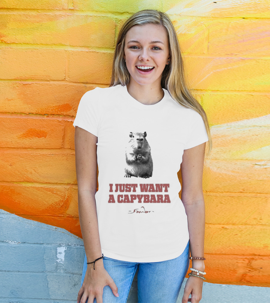 I Just Want A Capybara Dark T-Shirt
