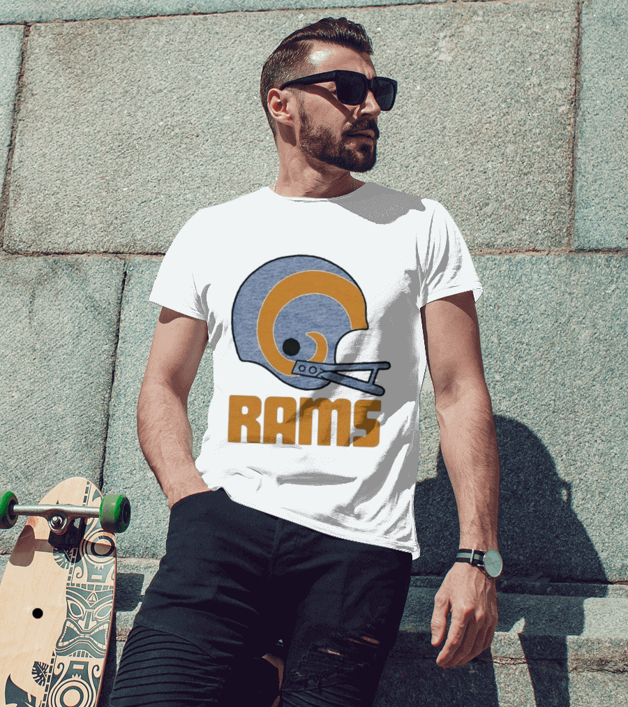 Rams Helmet Classic Football Team T-Shirt