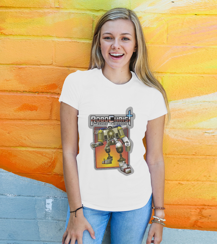 RoboChrist Savior In Disguise Transformer Robot Mashup T-Shirt