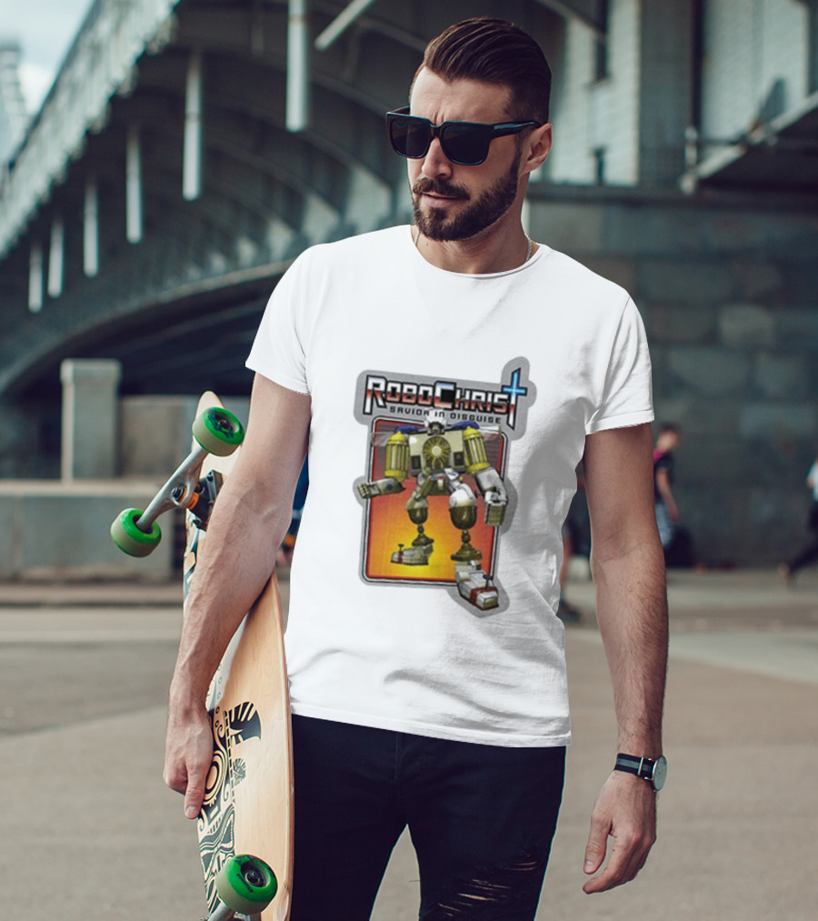RoboChrist Savior In Disguise Transformer Robot Mashup T-Shirt