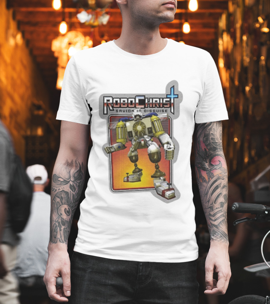 RoboChrist Savior in Disguise Transformer Robot Mashup T-Shirt