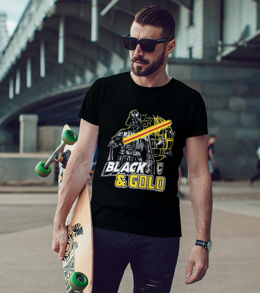 Columbus Crew Star Wars Darth Vader Black Gold T-Shirt