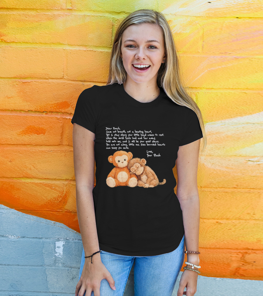 Dear Punch Heartfelt Monkey Companions Poem And Plush Toy T-Shirt