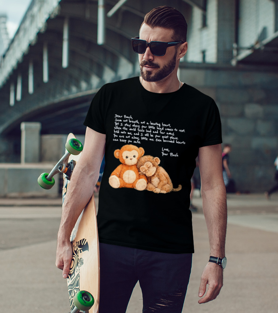 Dear Punch Heartfelt Monkey Companions Poem And Plush Toy T-Shirt