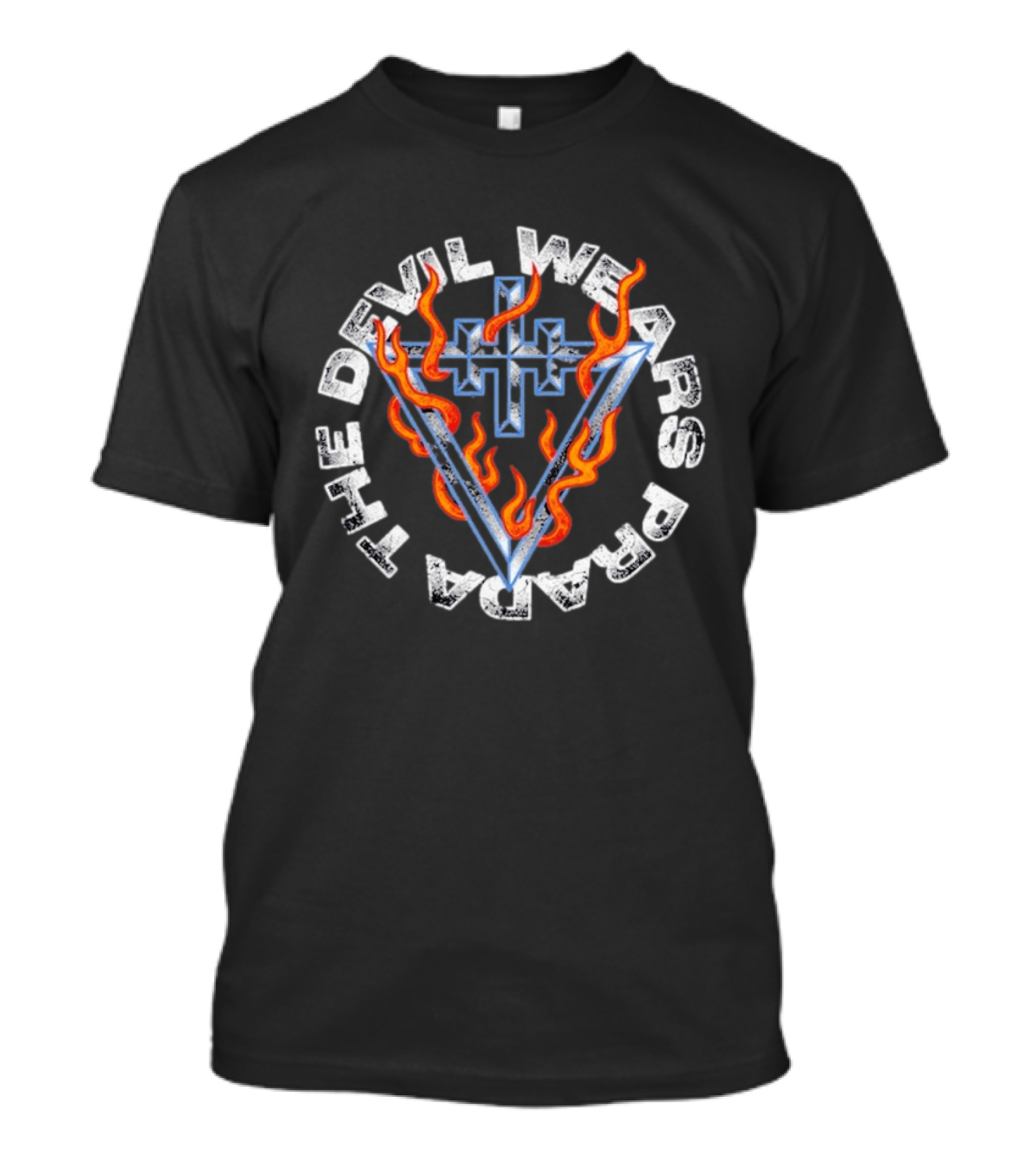 The Devil Wears Prada Flame Cross And V Fiery T-Shirt