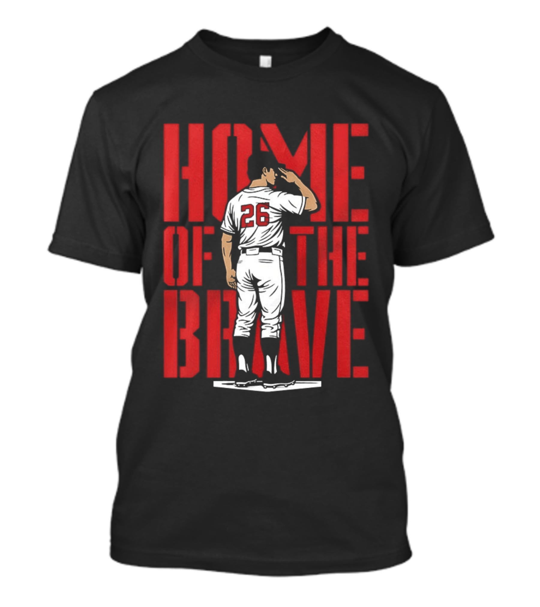Raisel Iglesias 26 Home Of The Brave Baseball T-Shirt