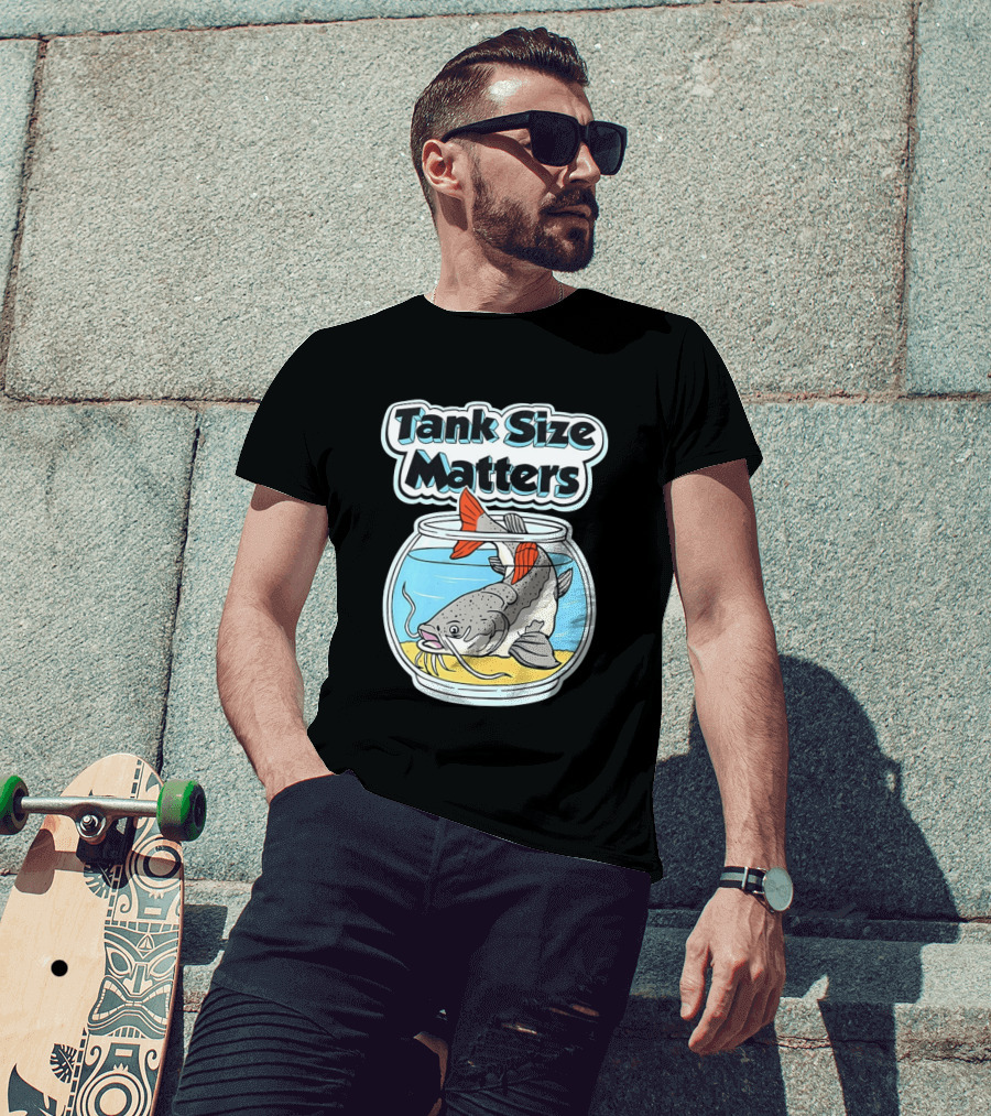 Tank Size Matters Redtail Catfish In Aquarium T-Shirt
