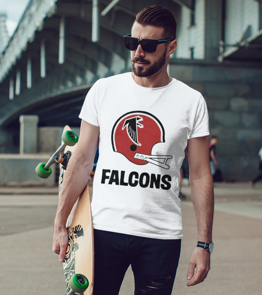 Atlanta Falcons Big Helmet Red Falcon T-Shirt