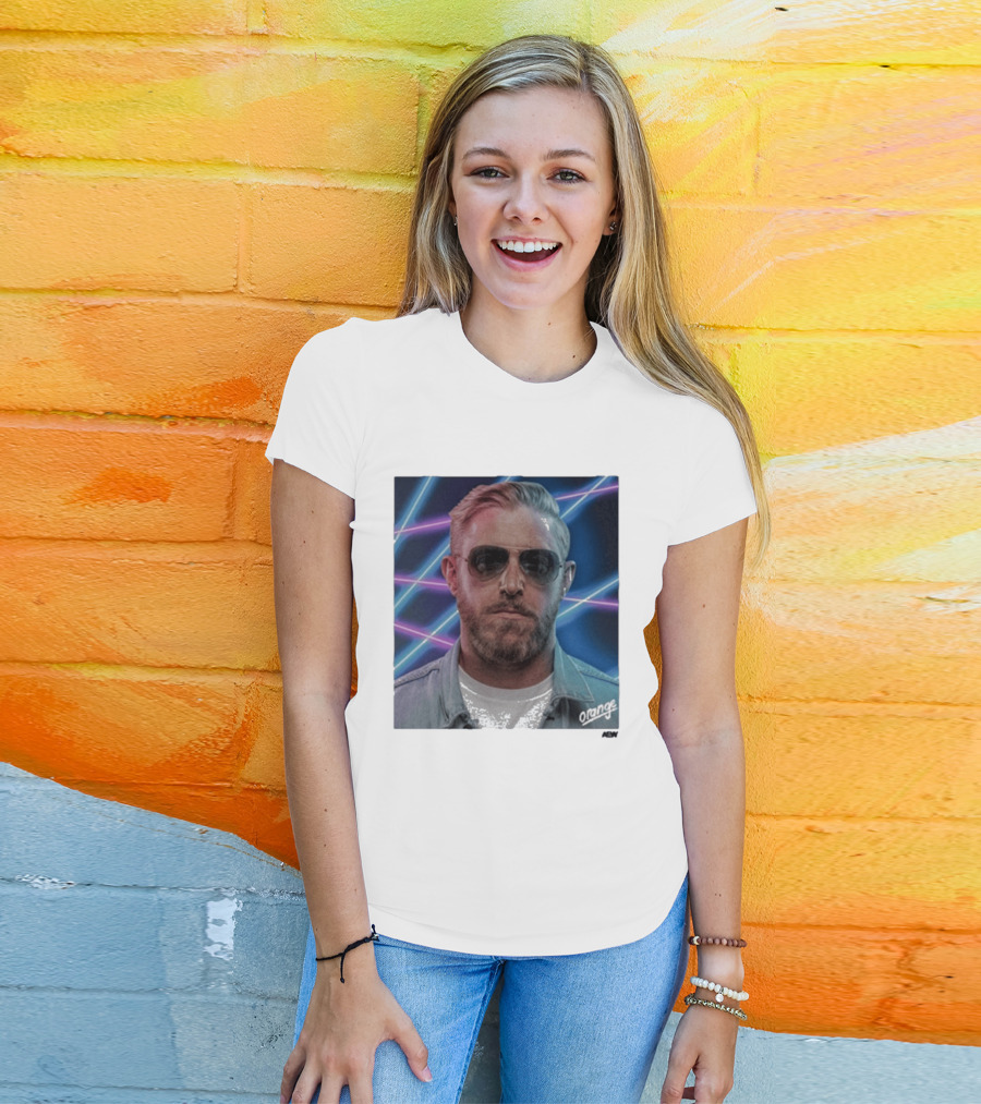 Orange Cassidy Yearbook 90's Neon Laser T-Shirt