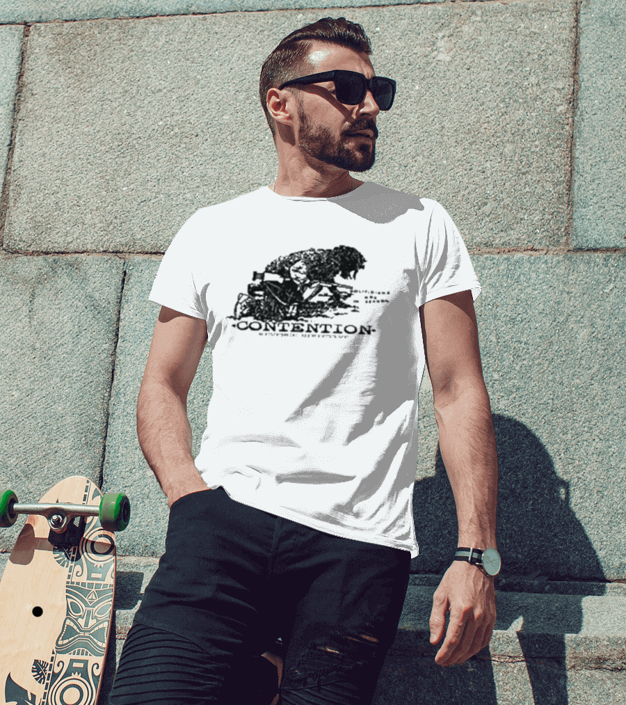 Contention Crosshairs Evil Greed Rage Against Authority T-Shirt