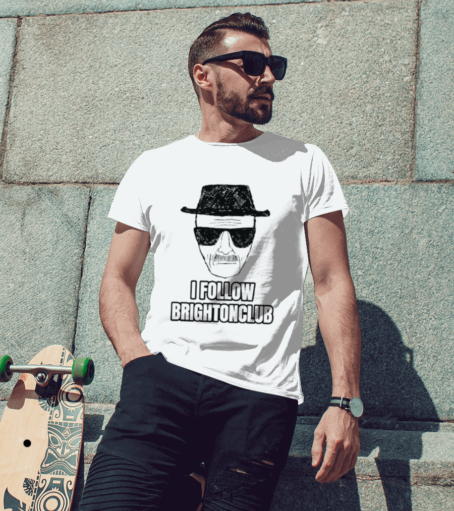I Follow Brighton Club Walter Face Hat And Sunglasses T-Shirt