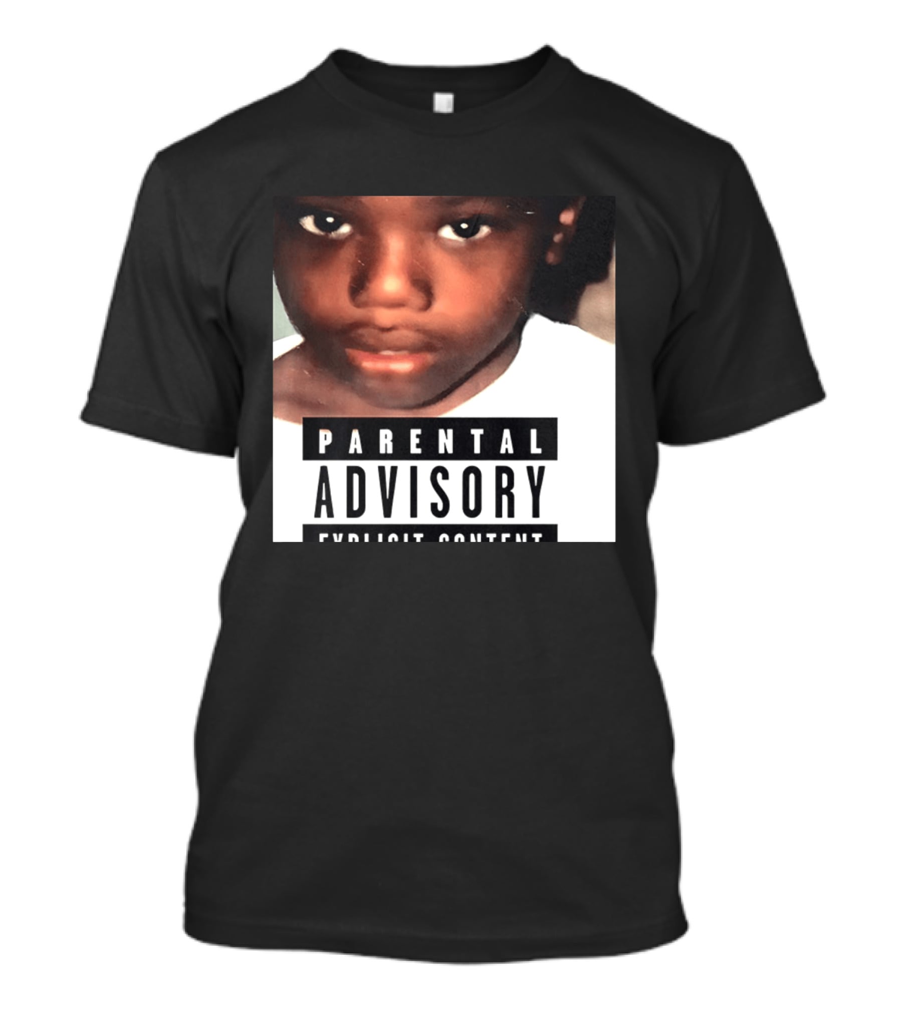 Parental Advisory Explicit Content Young Boy Image T-Shirt