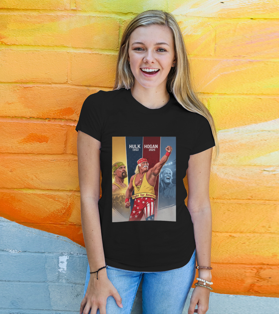 Hulk Hogan Fight For America 1953 2025 T-Shirt