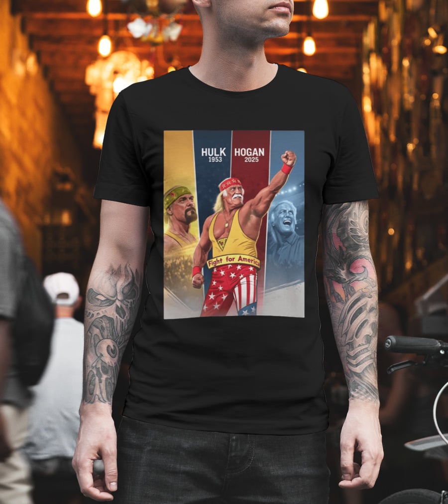 Hulk Hogan Fight For America 1953 2025 T-Shirt