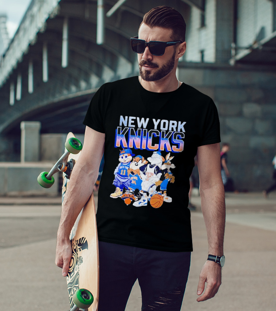 New York Knicks Looney Tunes Basketball Collaboration T-Shirt