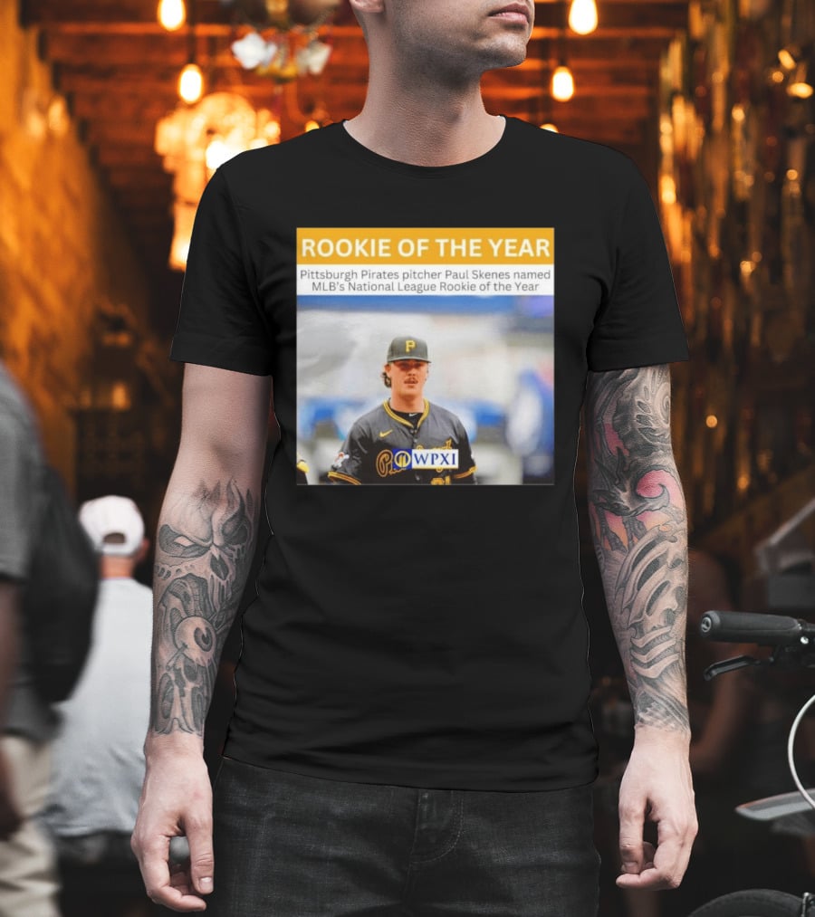Rookie of The Year Pittsburgh Pirates Pitcher Paul Skenes National League Award WPXI T-Shirt