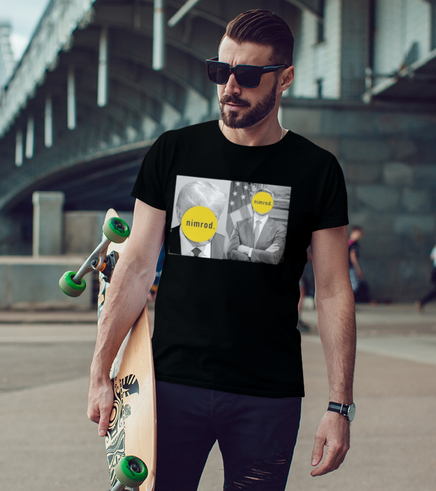 Trump JD Vance Nimrod Yellow Circle Comedy T-Shirt