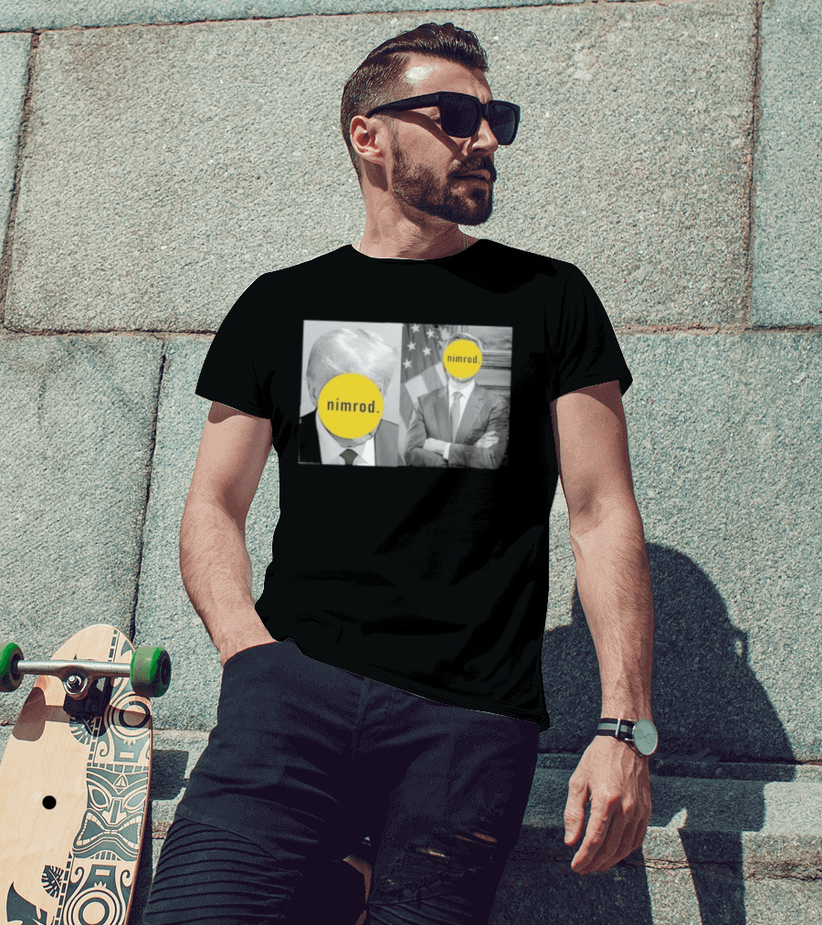 Trump JD Vance Nimrod Yellow Circle Comedy T-Shirt