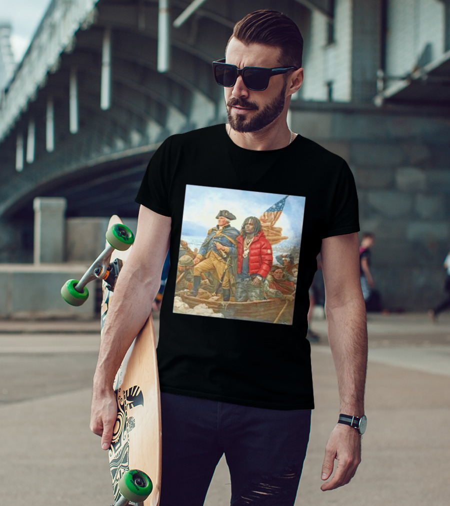 Chief Keef George Washington Parody Crossing The Delaware T-Shirt