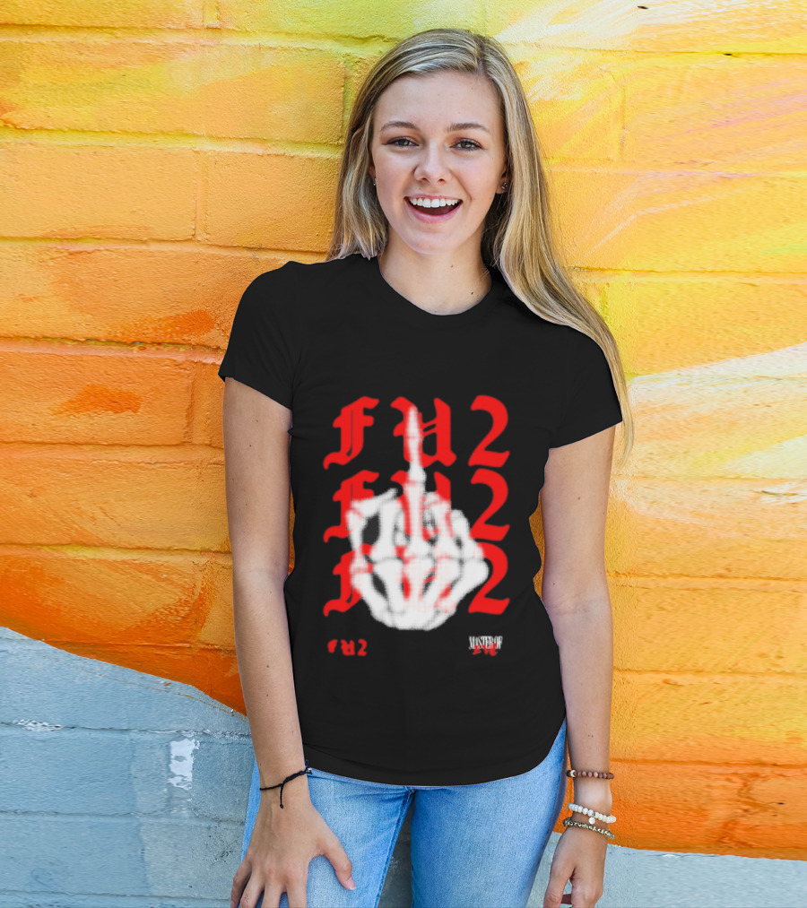 FU2 Middle Finger Three 6 Mafia Master Of Evil T-Shirt