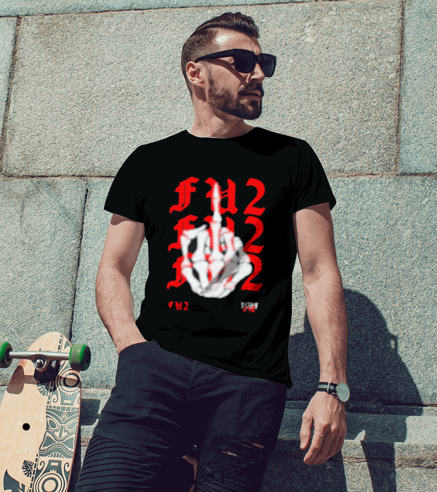 FU2 Middle Finger Three 6 Mafia Master Of Evil T-Shirt