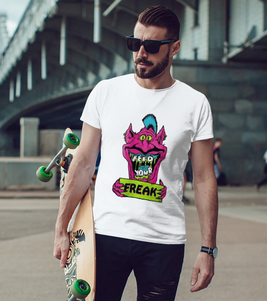 Feed Your Freak Monster Old School Psychedelic Punk T-Shirt