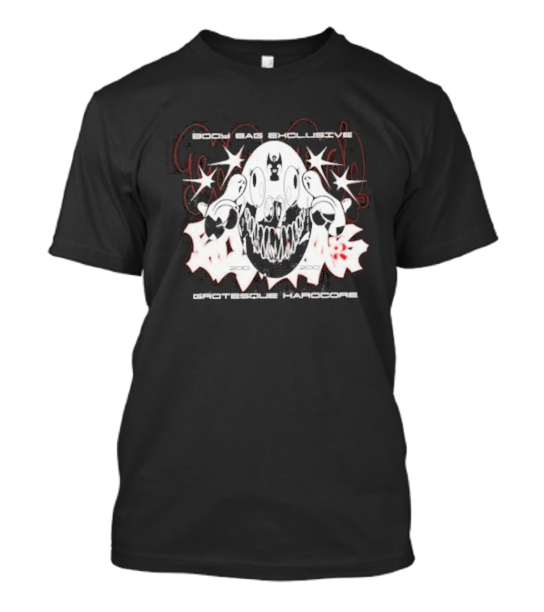 Body Bag Exclusive Grotesque Hardcore Skull 2003 2005 T-Shirt