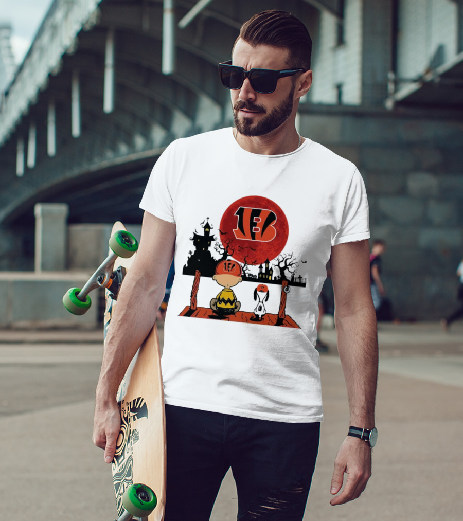 Charlie Brown Snoopy Cincinnati Bengals Halloween 2024 T-Shirt