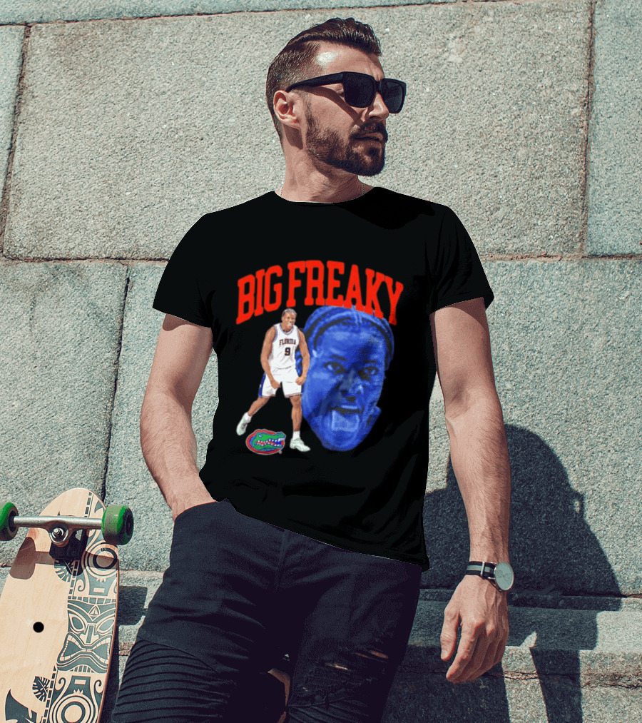 Florida Gators Rueben Chinyelu Big Freaky NBA Player Action T-Shirt