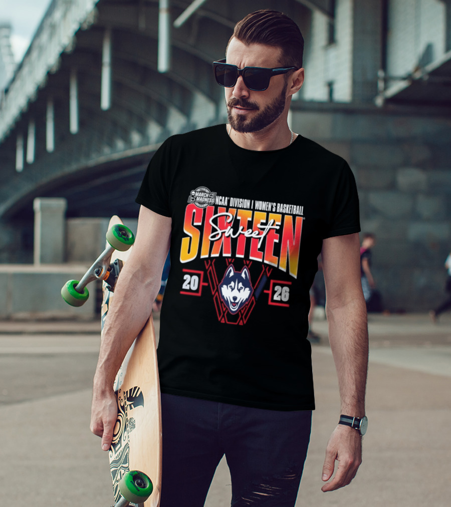 UConn Huskies 2026 NCAA Division I Women's Basketball Sweet Sixteen March Madness T-Shirt