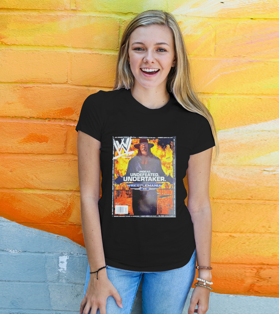 WWE Undead Undefeated Undertaker Wrestlemania 23 Magazine Cover T-Shirt