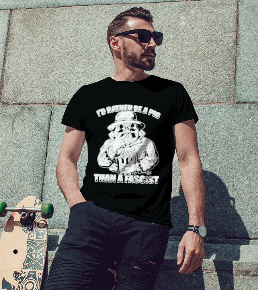 I'd Rather Be A Pig Than A Fascist Olafh Ace Porco Rosso Miyazaki T-Shirt