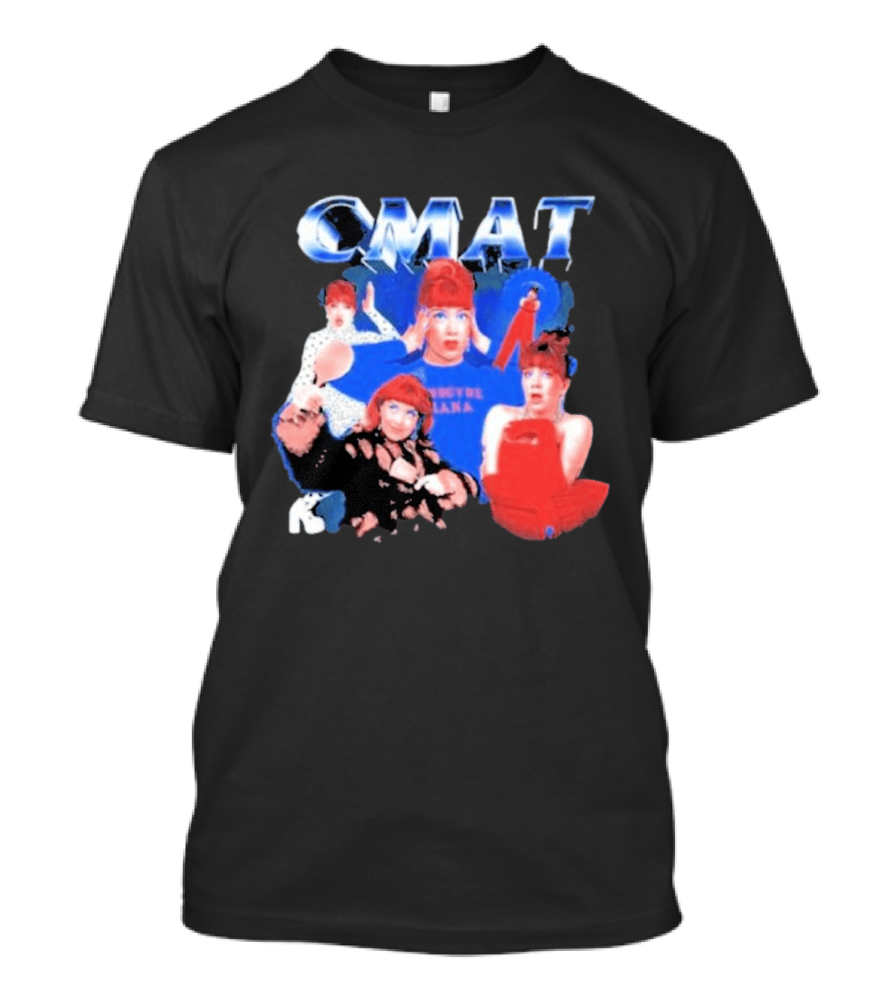 CMAT Retro Pop Style Collage With Colorful Characters T-Shirt