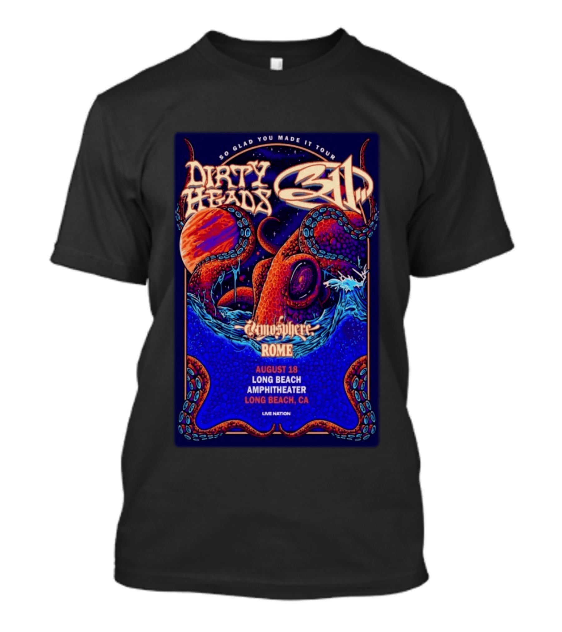 Dirty Heads August 18 2026 At Long Beach Amphitheater Show T-Shirt