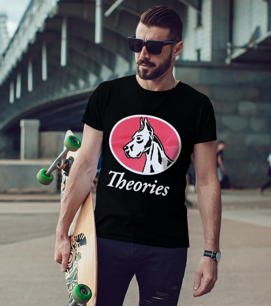 Theories Of Atlantis Champ Faded Brown Great Dane Oval T-Shirt