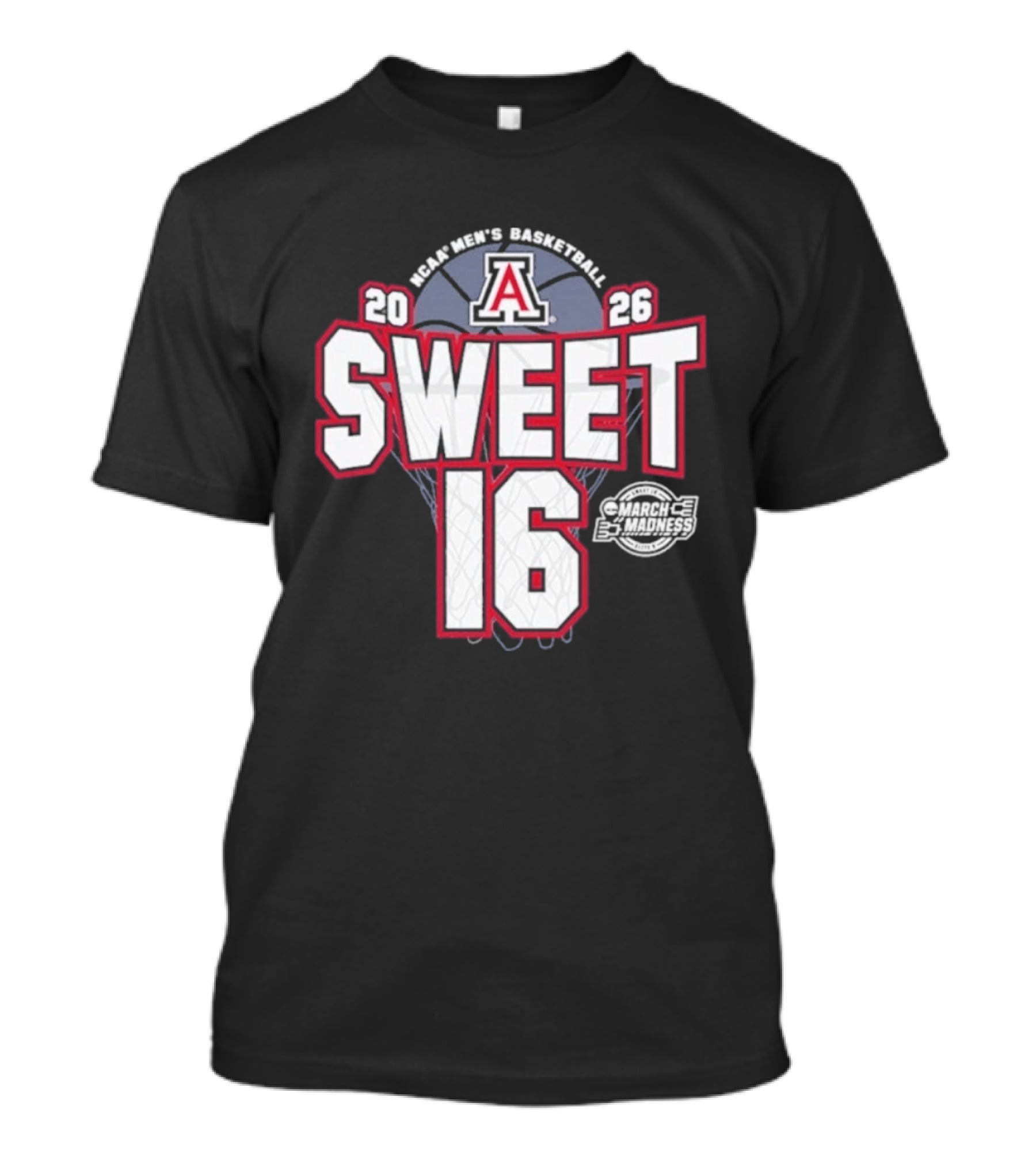 Arizona Wildcats 2026 Sweet 16 Men's Basketball Tournament March Madness T-Shirt