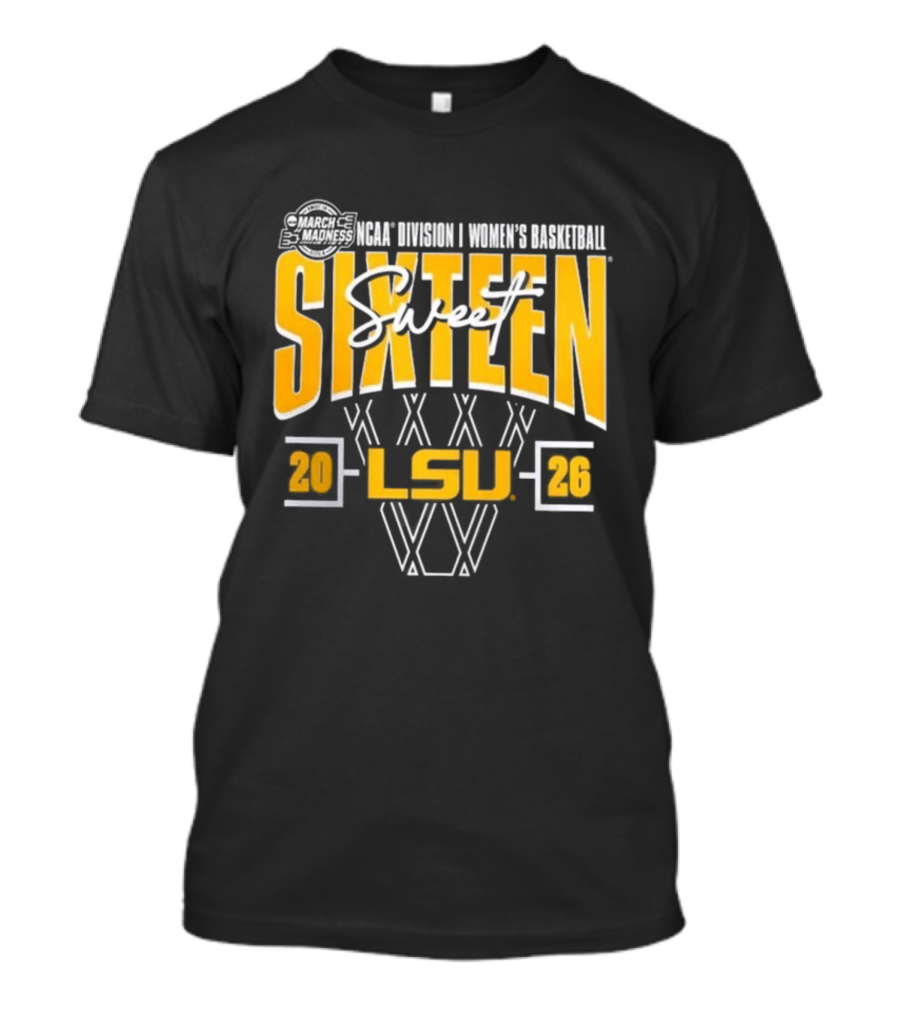 LSU Tigers 2026 NCAA Women's Basketball Sweet Sixteen March Madness T-Shirt