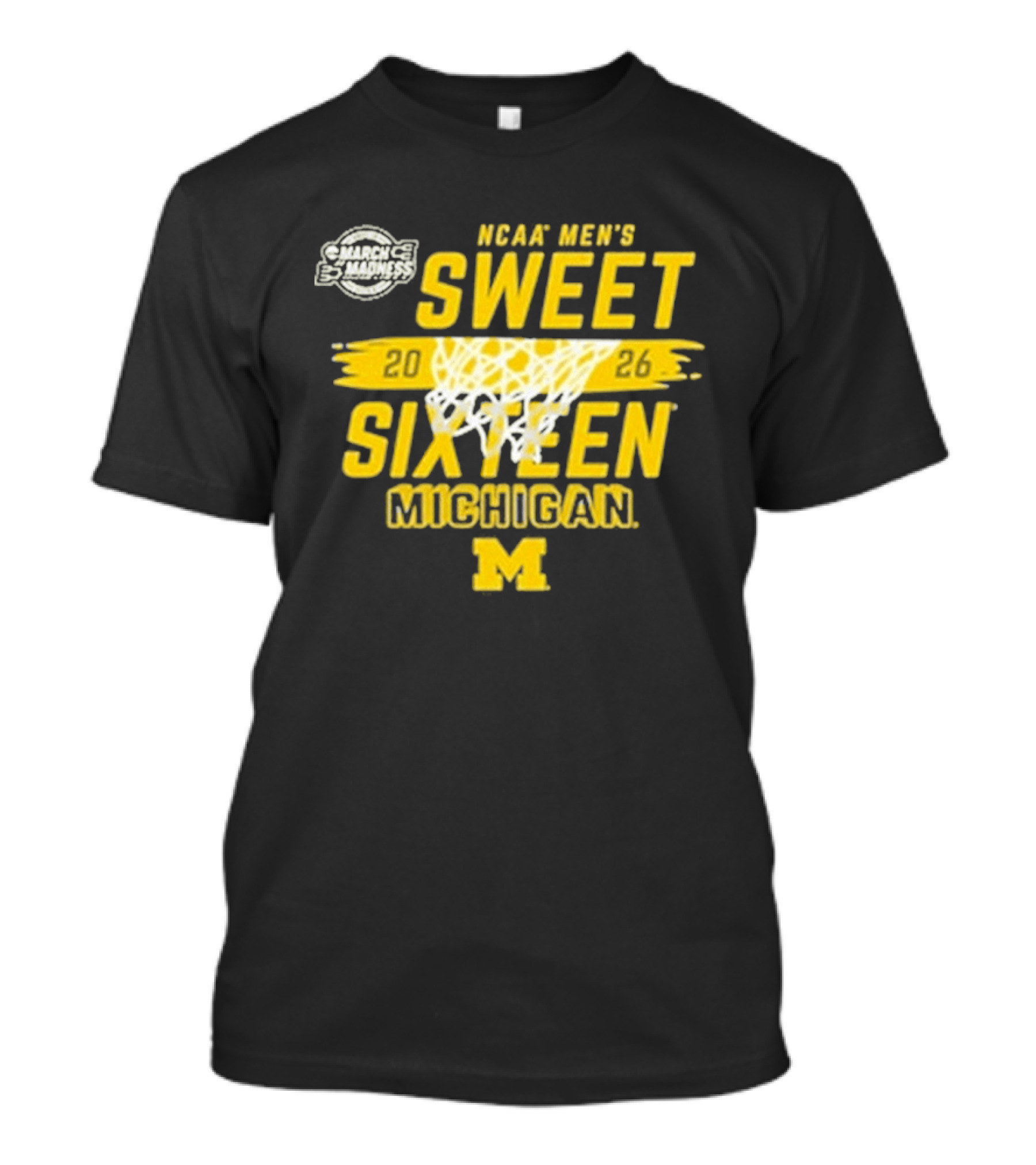 Michigan Wolverines NCAA Men's Basketball Sweet 16 2026 T-Shirt