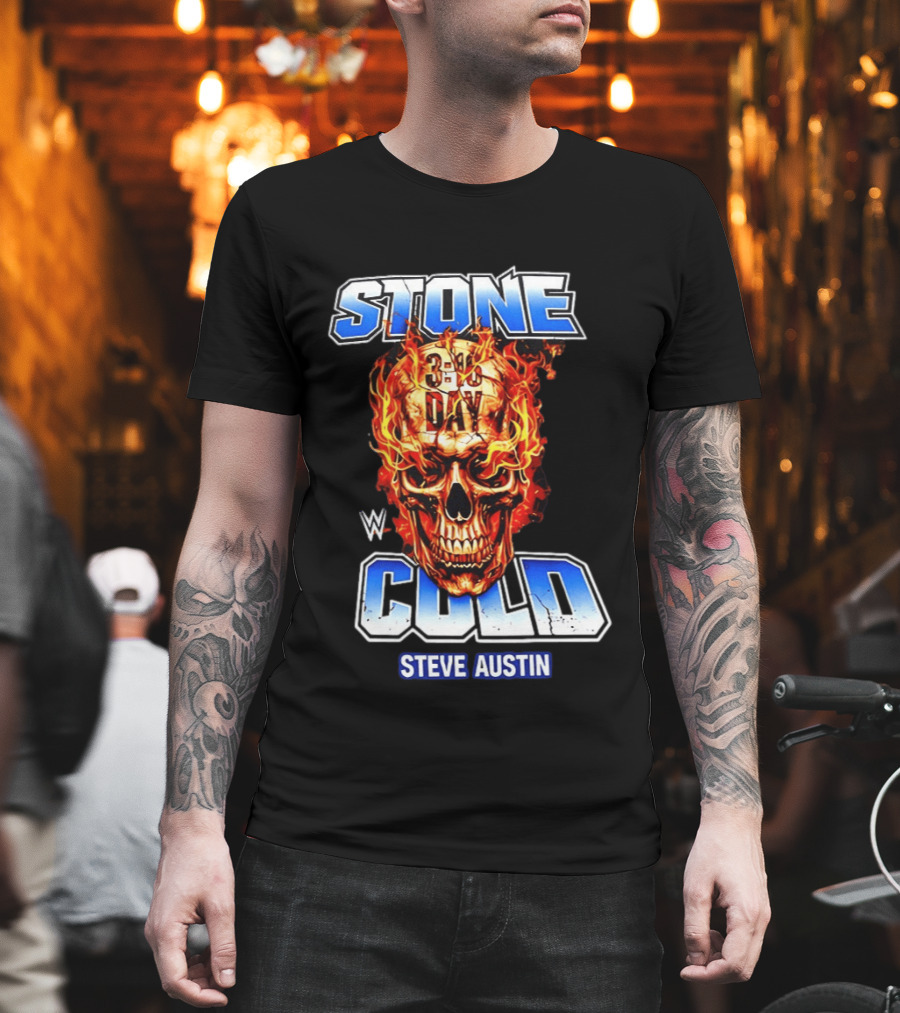 WWE Stone Cold Steve Austin 3:16 Day Flaming Skull 2026 T-Shirt